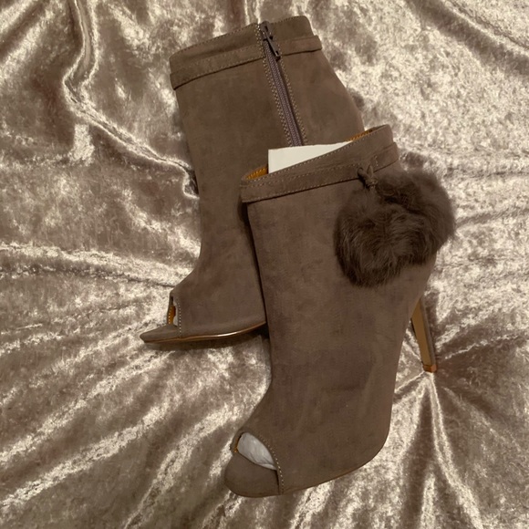 Open Toe Bootie Boots - Picture 10 of 16